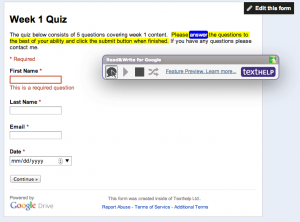 Read&Write for Google text to speech screenshot