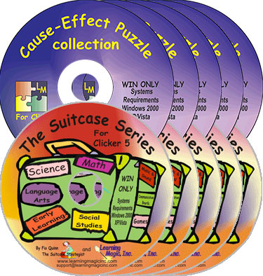 Cause and Effect Puzzle Collection for Clicker 5 and Suitcase Series for Clicker 5 Bundle Cause and Effect Puzzle Collection for Clicker 5 and Suitcase Series for Clicker 5 Bundle